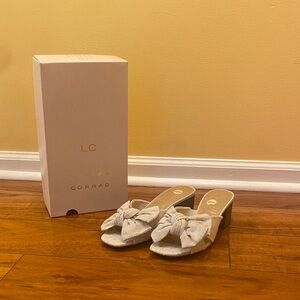 LC Lauren Conrad Light Gray Bow Mules